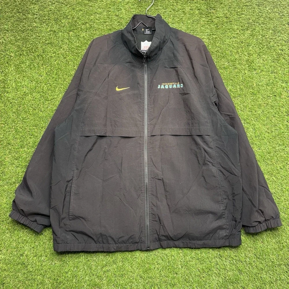 Vintage Nike Jacksonville Jaguars Jacket Mens XL Vented Windbreaker Zip Faded